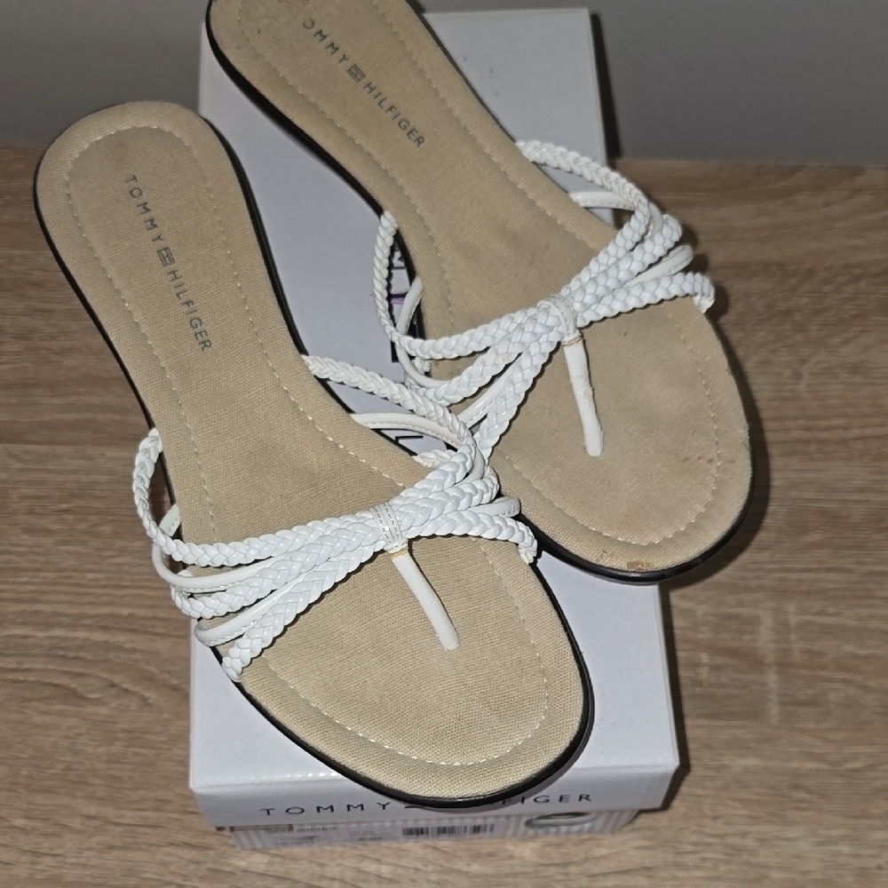 New Tommy Hilfiger White Sandals